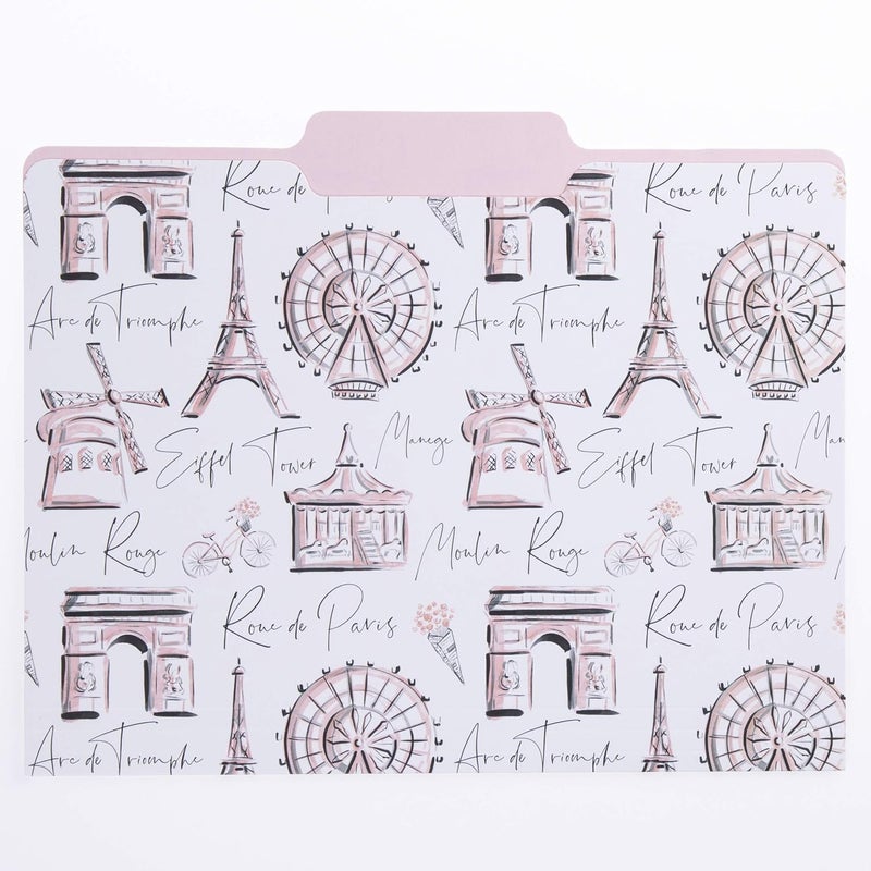 Graphique Parisian Traditional File Folder Set – Each Folder Measures 11.75"" x 9.5"", Set Includes 9 Folders with 3 Unique Designs, Durable Triple-Scored Coated Cardstock (FIF055) - Image 3